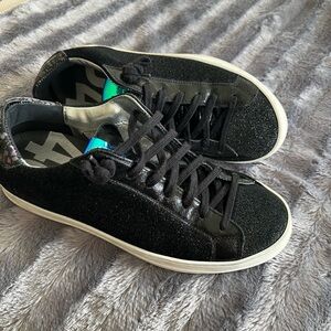 P448 Black Glitter Sneakers